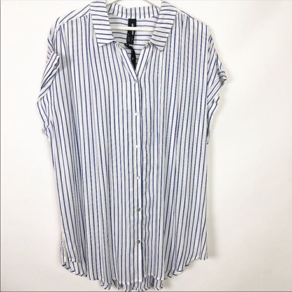 Agnes & Dora Button Down Cuff Sleeve Blouse - Picture 1 of 3